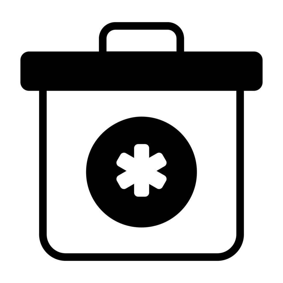 Erste-Hilfe-Box-Symbol, Gesundheitswesen und medizinisches Symbol. vektor