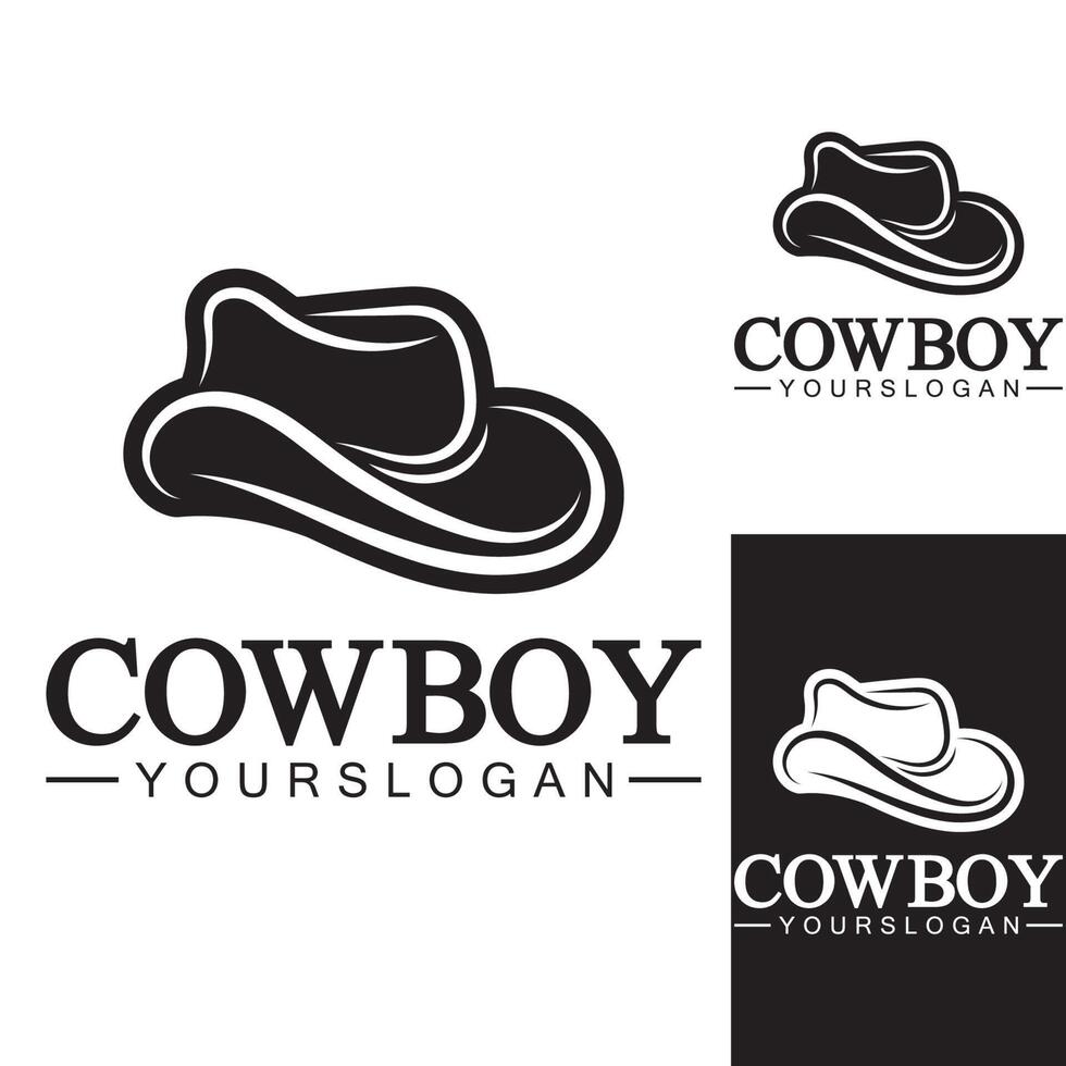 Cowboyhut-Logo-Symbol-Vektor-Design-Vorlage vektor