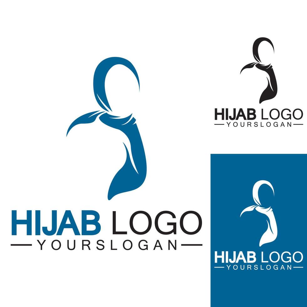 Hijab-Logo-Design-Vektorvorlage vektor