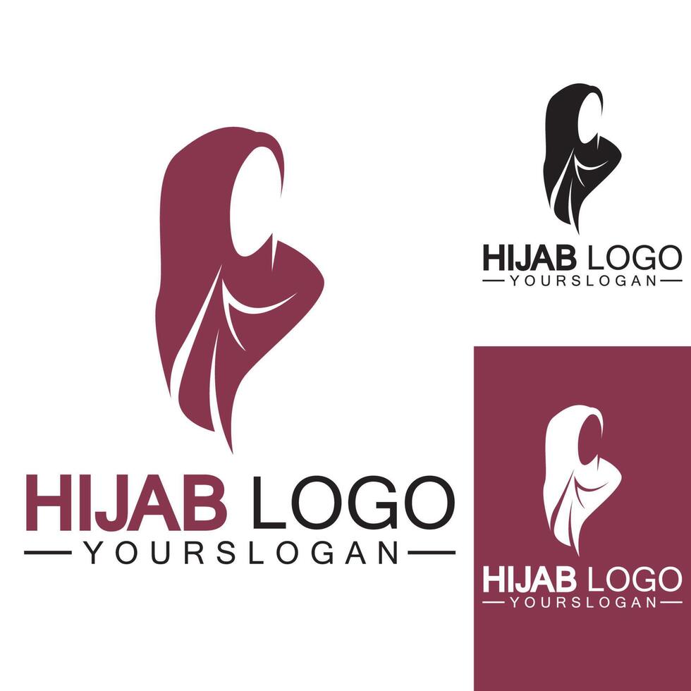 Hijab-Logo-Design-Vektorvorlage vektor