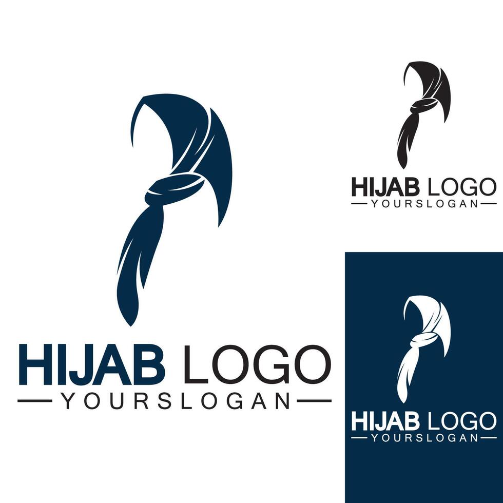 Hijab-Logo-Design-Vektorvorlage vektor