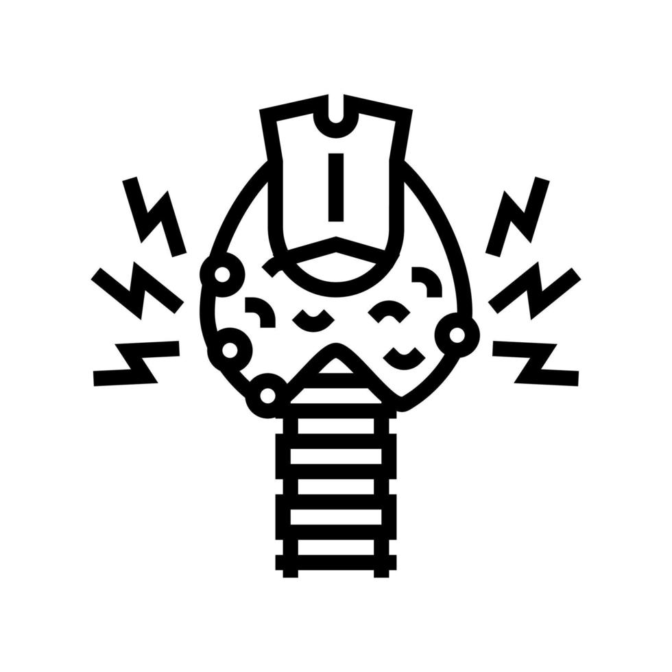 Schilddrüsenerkrankung Krankheitslinie Symbol Vektor Illustration