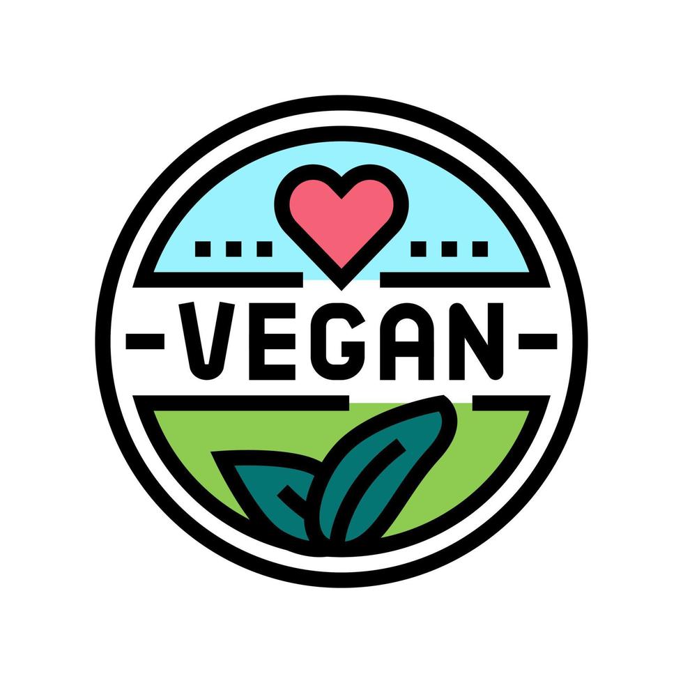 vegane kosmetische Farbsymbol-Vektorillustration vektor