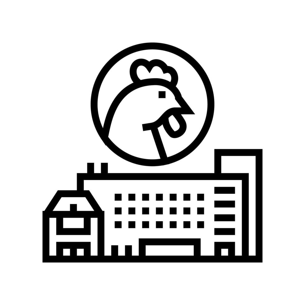 Geflügelfarm und Fabrik Symbol Vektor Illustration