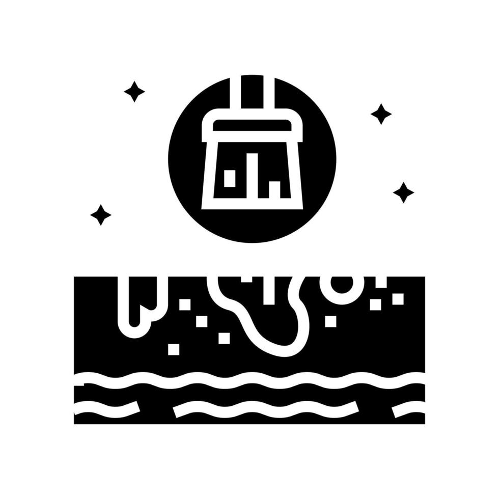 Pool-Reinigungsdienste Glyphen-Symbol-Vektor-Illustration vektor