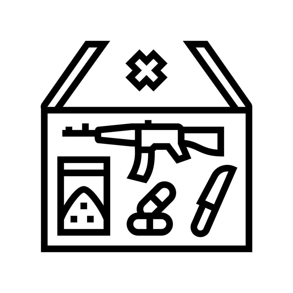 verbotene Waren Symbol Leitung Vektor Illustration