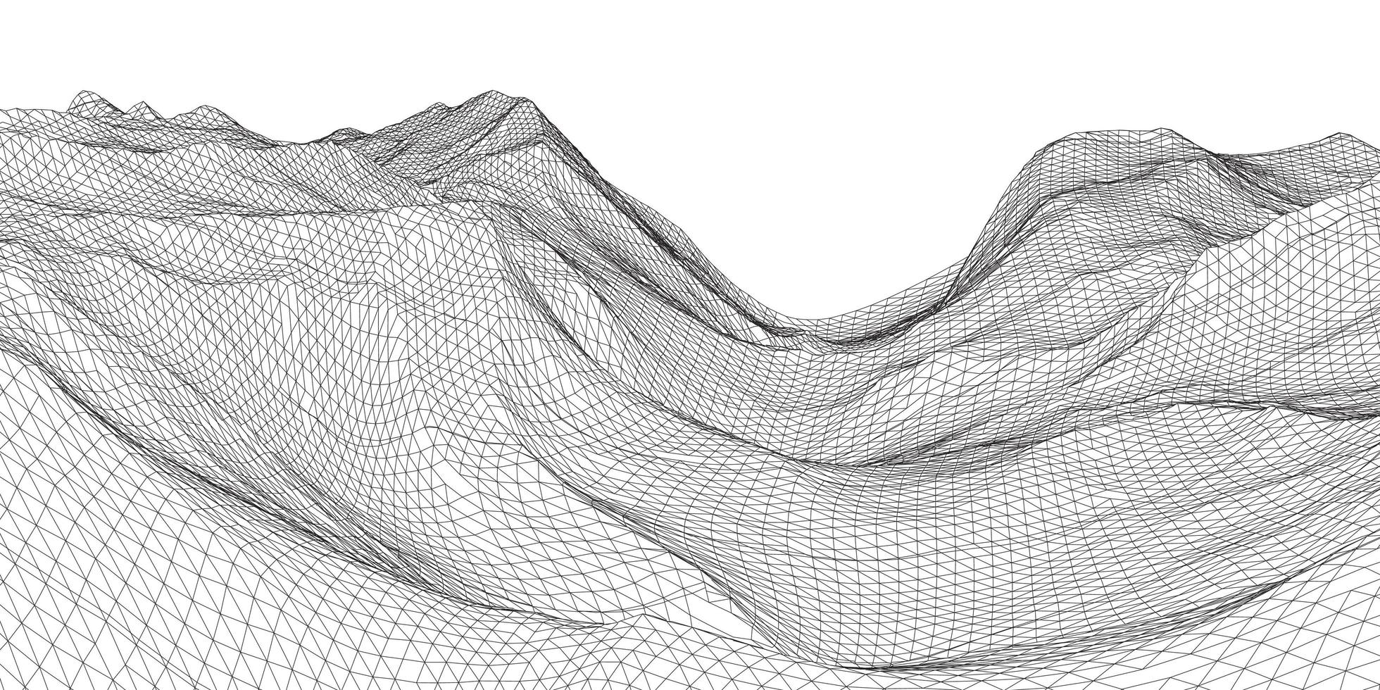 wireframe liggande banner vektor