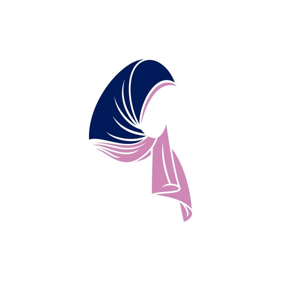 Hijab-Logo-Vektor. Hijab-Vektorgrafik-Design. vektor