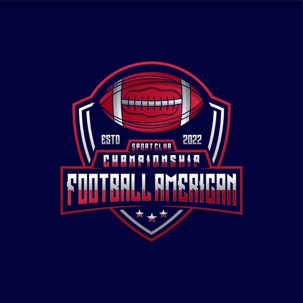 American-Football-Logo-Vektor-Design-Vorlage vektor