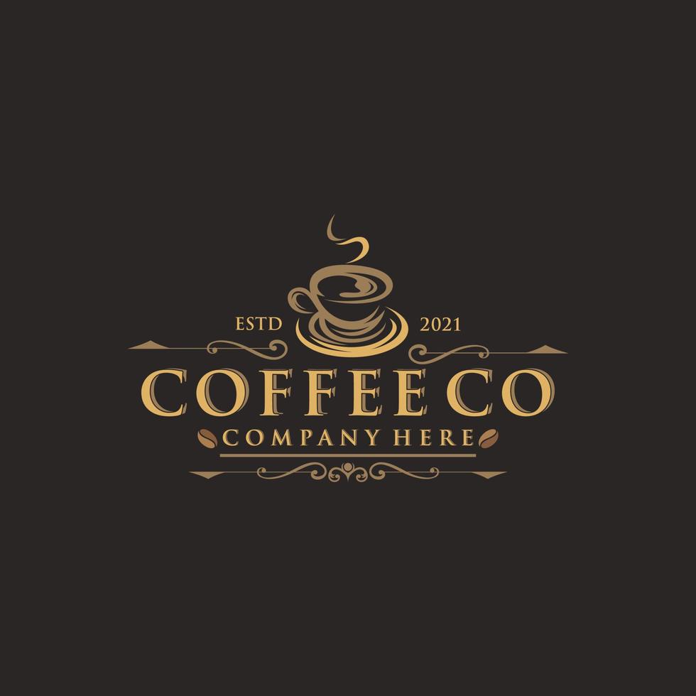 coffee shop logotyp design vektor illustration mall