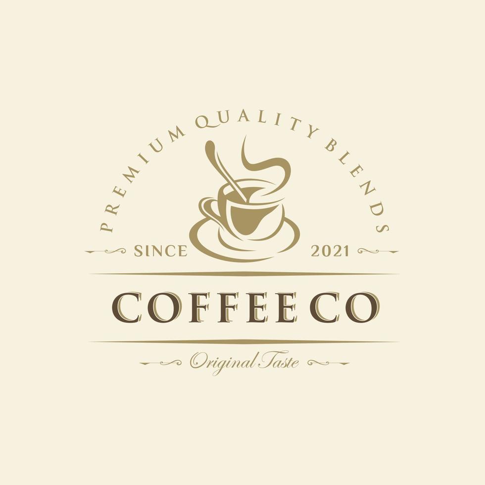 Kaffee-Logo-Design-Vektor-Vorlage. vektor