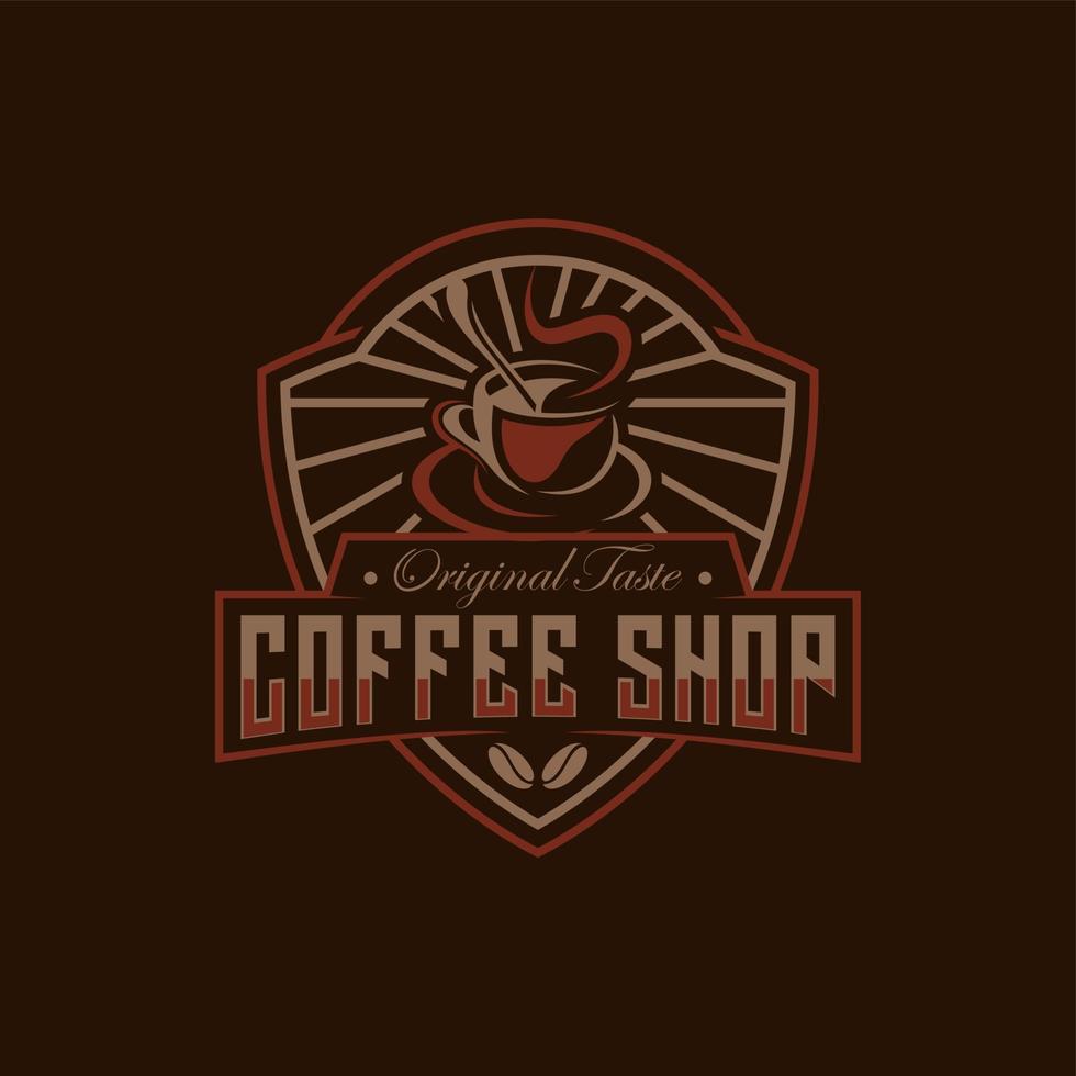 coffee shop logotyp design vektor illustration mall