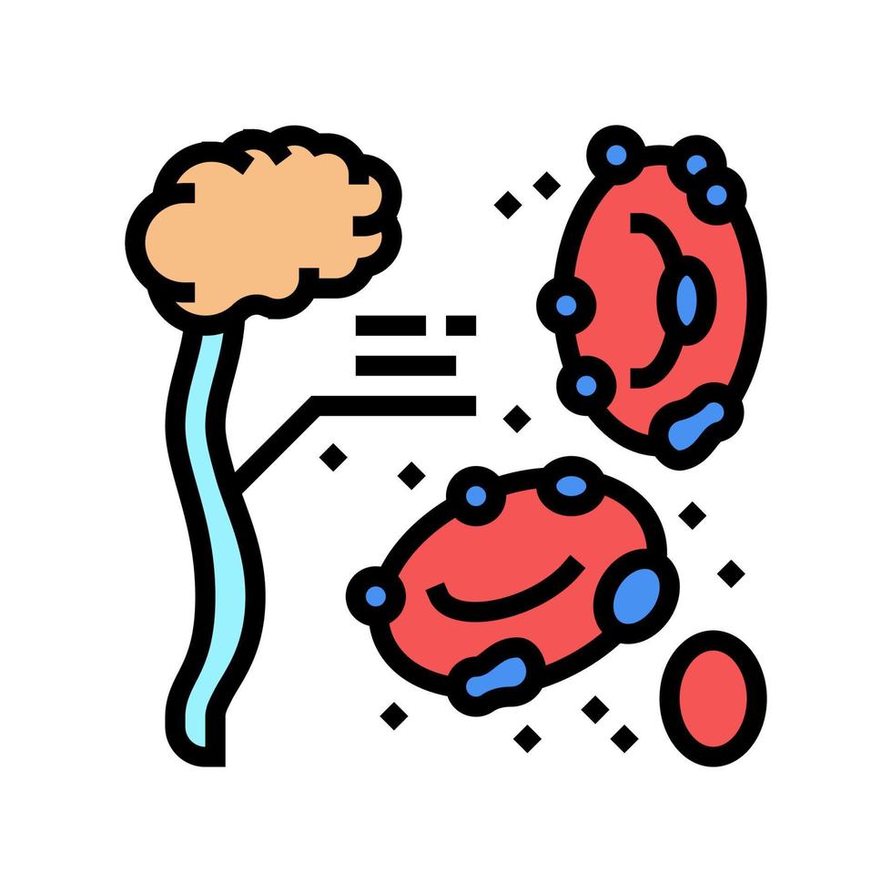 Sideroblastische Anämie kranke Farbsymbol-Vektorillustration vektor