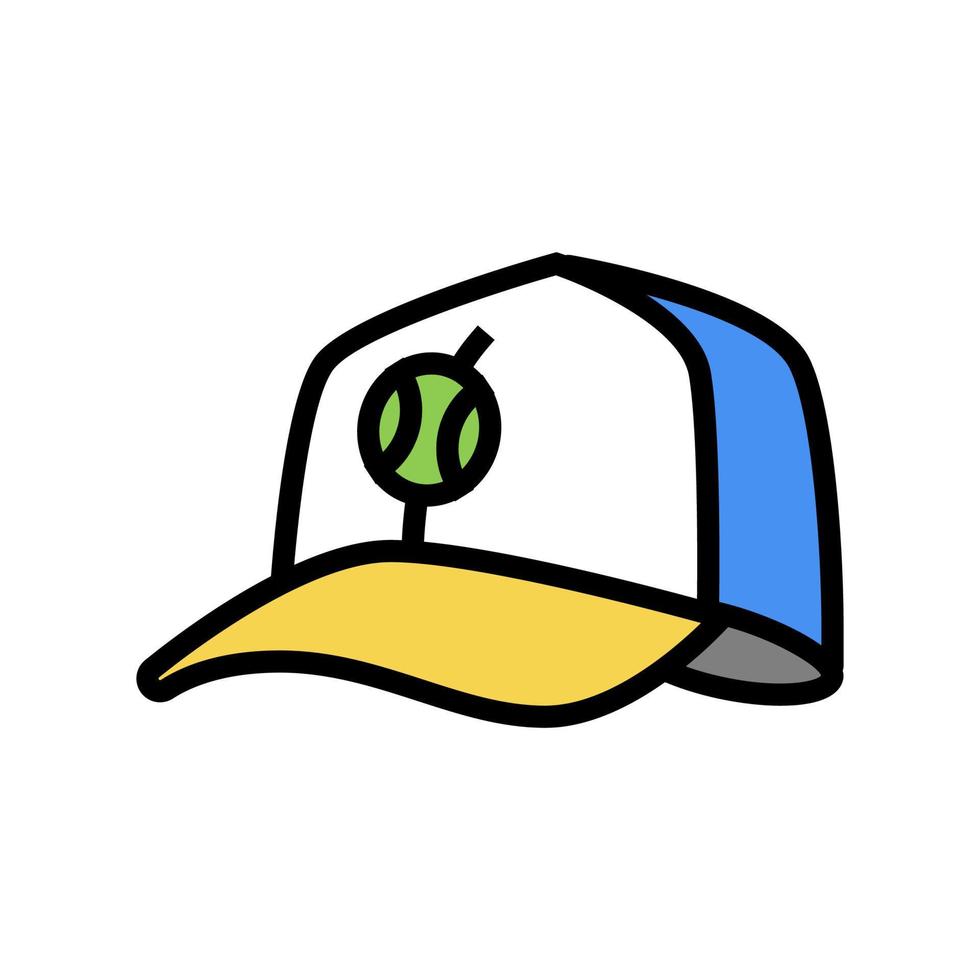 Cap Tennisspieler Farbsymbol Vektor Illustration