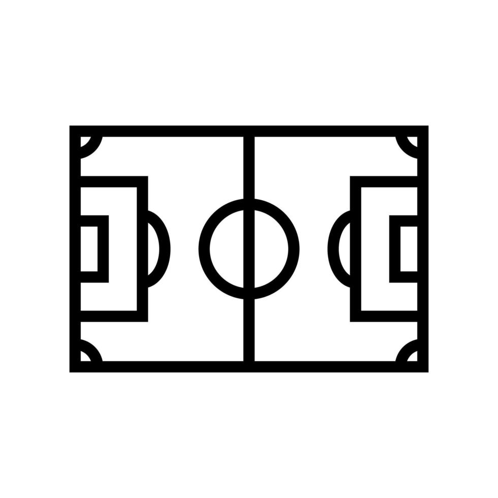 Feld Fußball Symbol Leitung Vektor Illustration