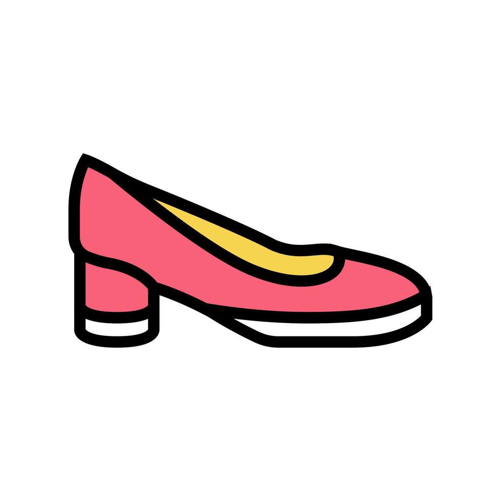 Schuh weibliche Farbe Symbol Vektor Illustration