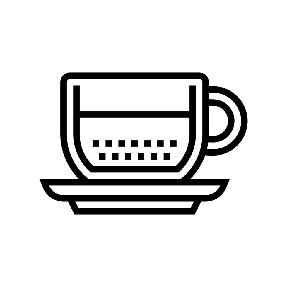 Espresso Kaffee Linie Symbol Vektor Illustration