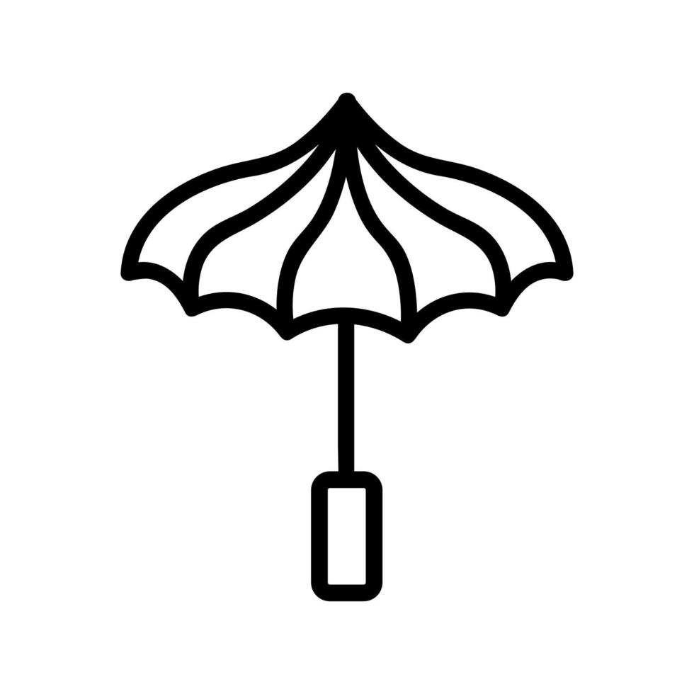 Outdoor Regenschirm Symbol Vektor Umriss Illustration