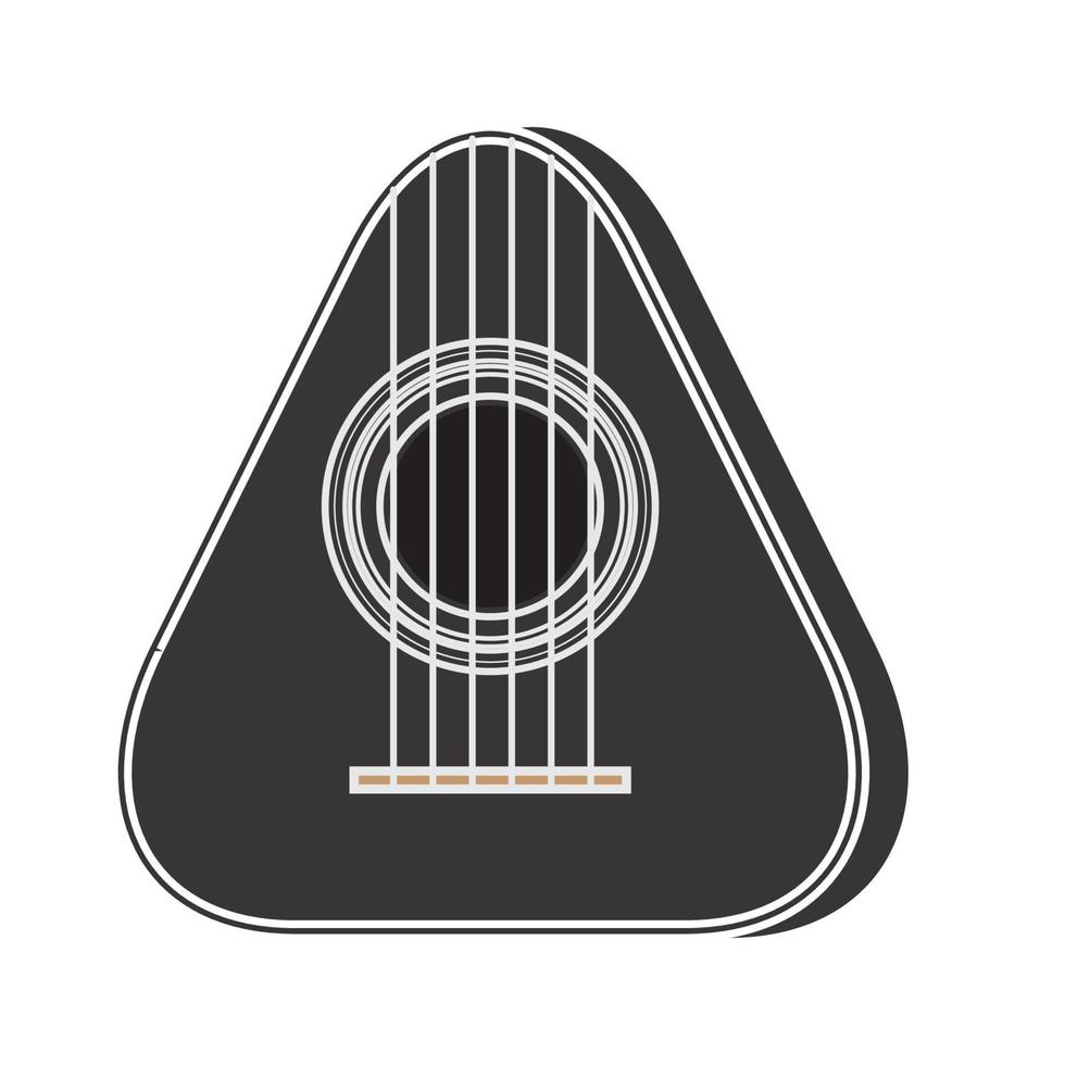 Plektrumdesign, für Gitarrenprodukte, Gitarrenshop, Gitarrenverleih. Vektor-Illustrator vektor