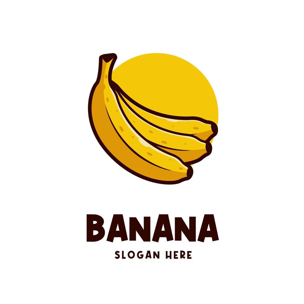 banan logotyp. vektor banan cirkel illustration