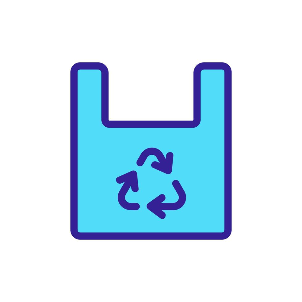 Kunststoff-Recycling-Symbol Vektor-Umriss-Illustration vektor