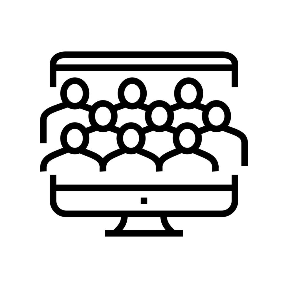 Online-Forum Symbol Leitung Vektor Illustration