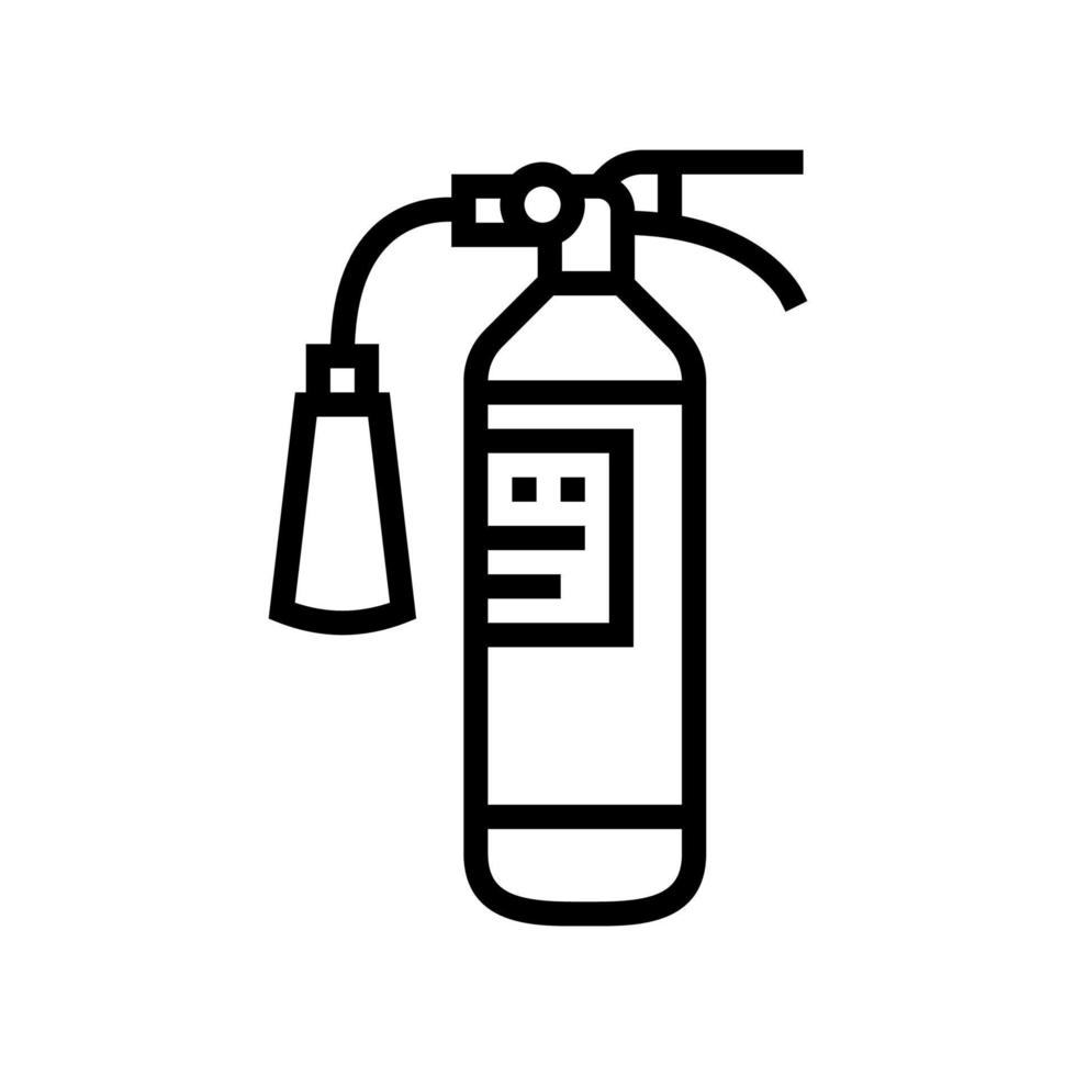 Feuerlöscher Symbol Leitung Vektor Illustration flach