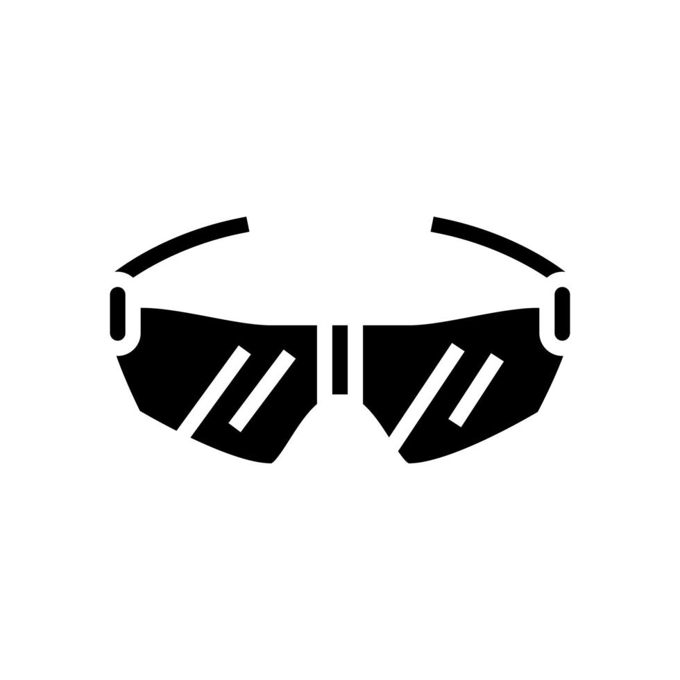 brille radfahrer zubehör glyph symbol vektor illustration