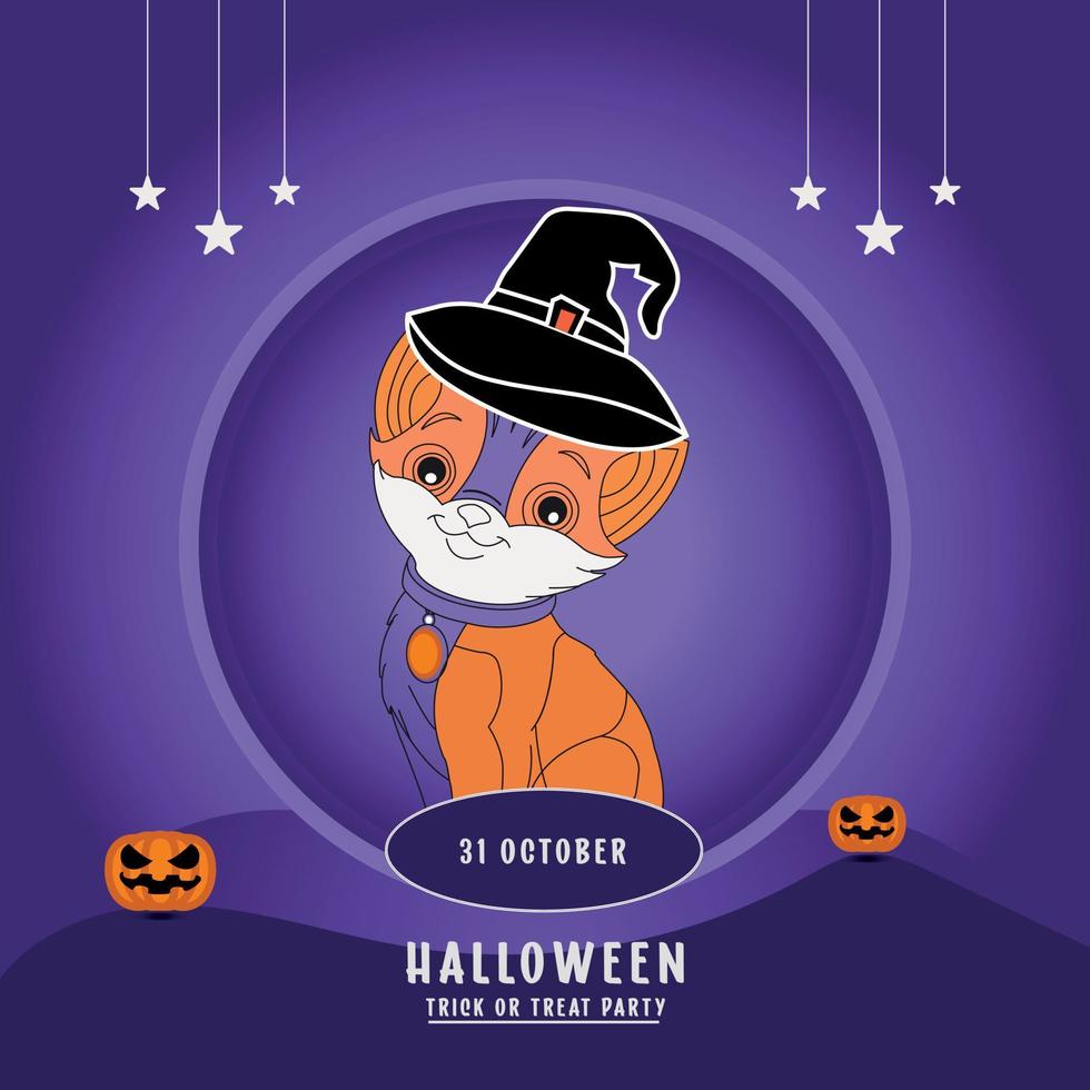 halloween bakgrundsillustration glad halloween day holiday firande vektor