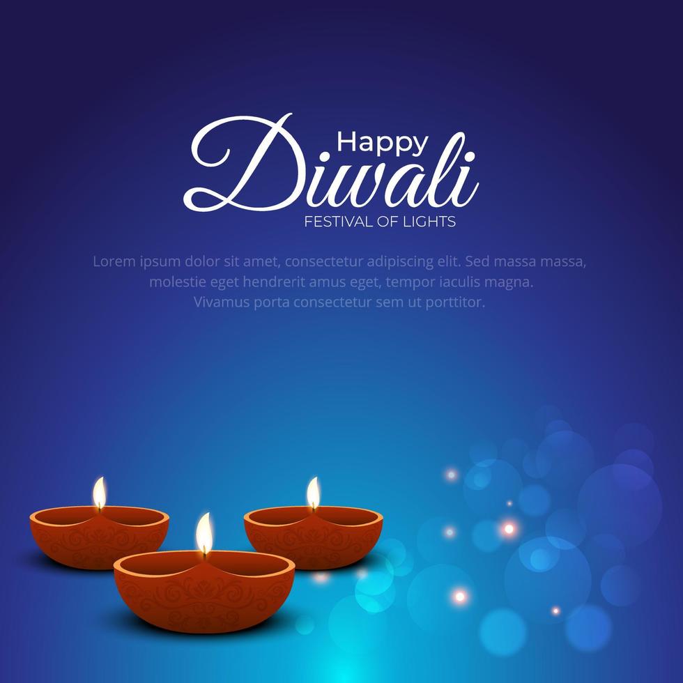 firande diwali festival av ljus semester design vektor
