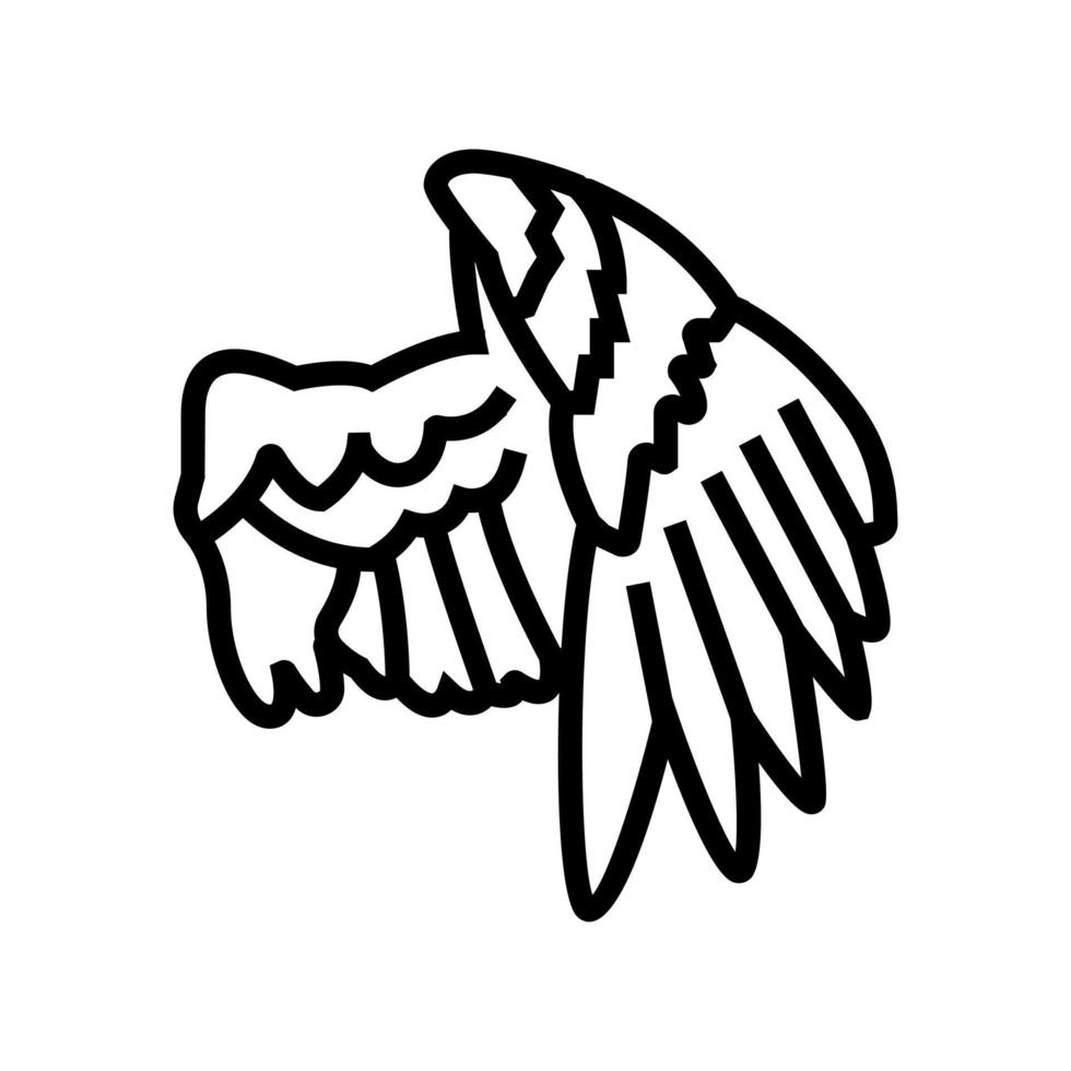 Flügel Vogel Symbol Leitung Vektor Illustration