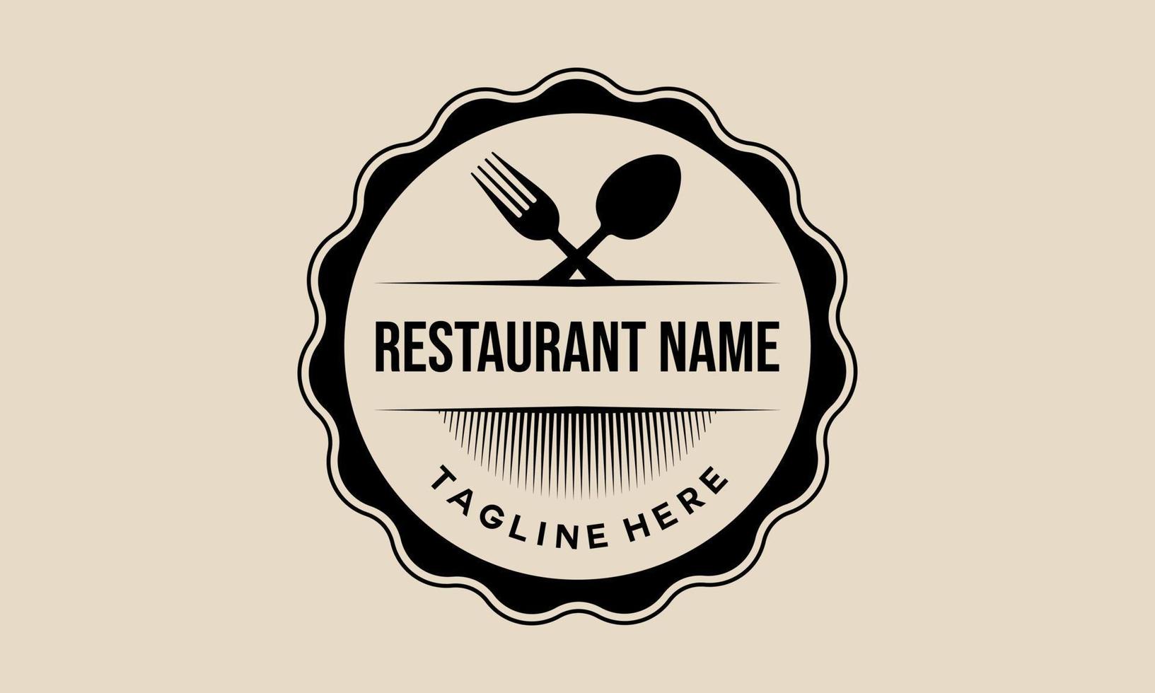 Restaurant-Logo-Design-Vorlage-Vektor vektor