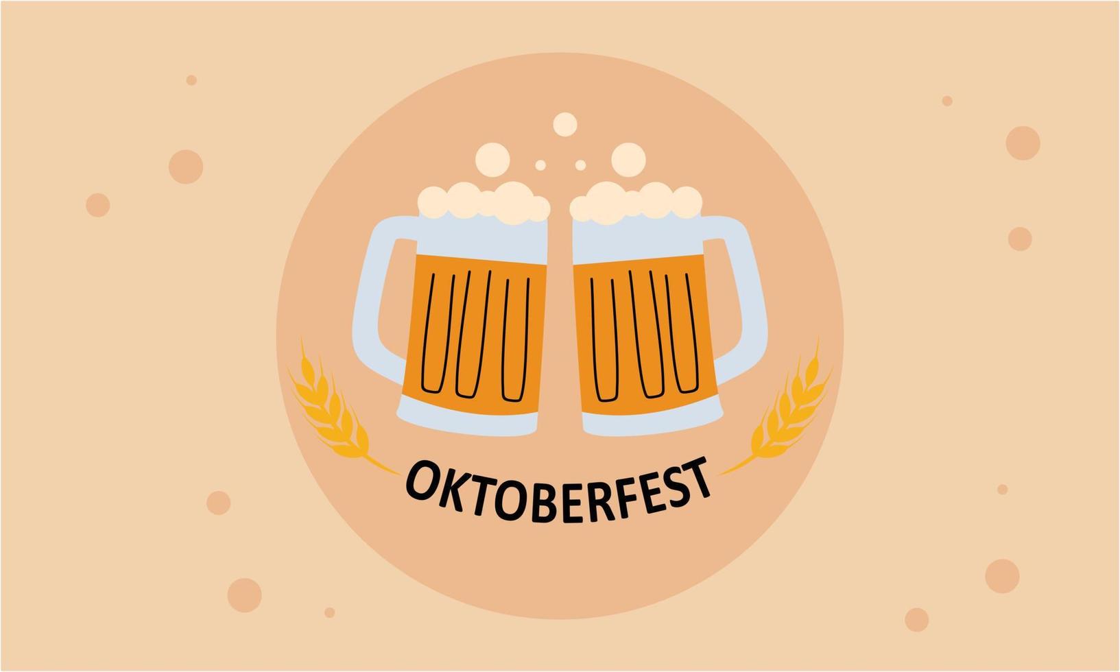 realistisk oktoberfest ölfestival bakgrund kan användas för affischmall vektor