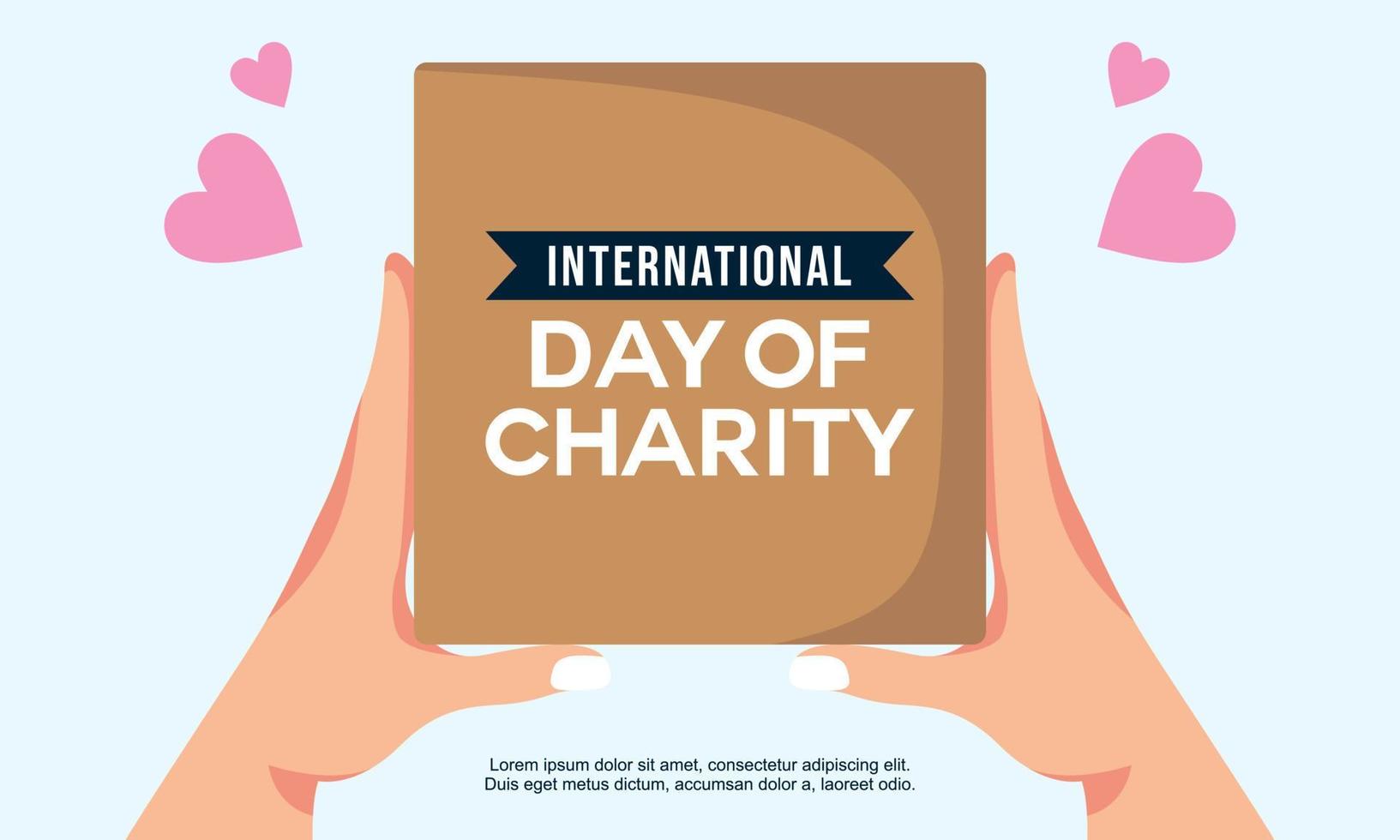 Spende am International Day of Charity Illustration vektor