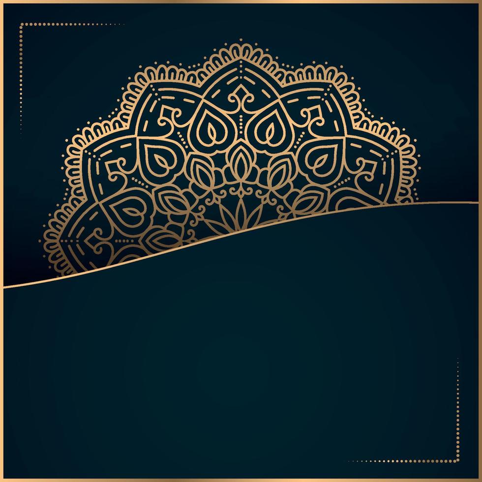 luxuriöses dekoratives mandala für dekoration, hochzeitskarten, einladungskarten, cover, banner. vektor