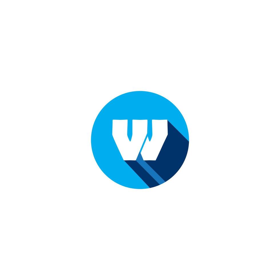 Buchstabe w. Logo vektor