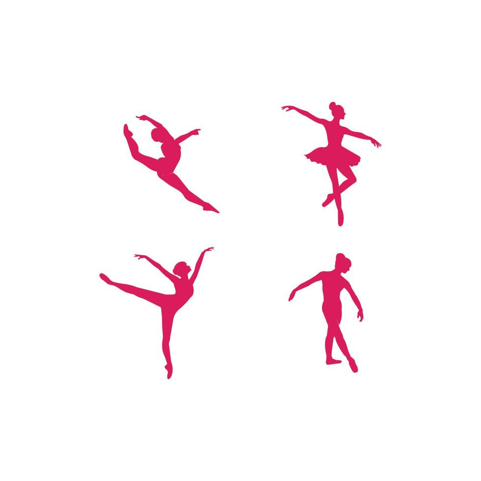 Ballett-Logo. Vektor-Illustration-Template-Design. vektor