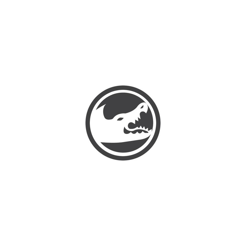 Krokodil-Logo. Mini-Liebessymbol. vektor