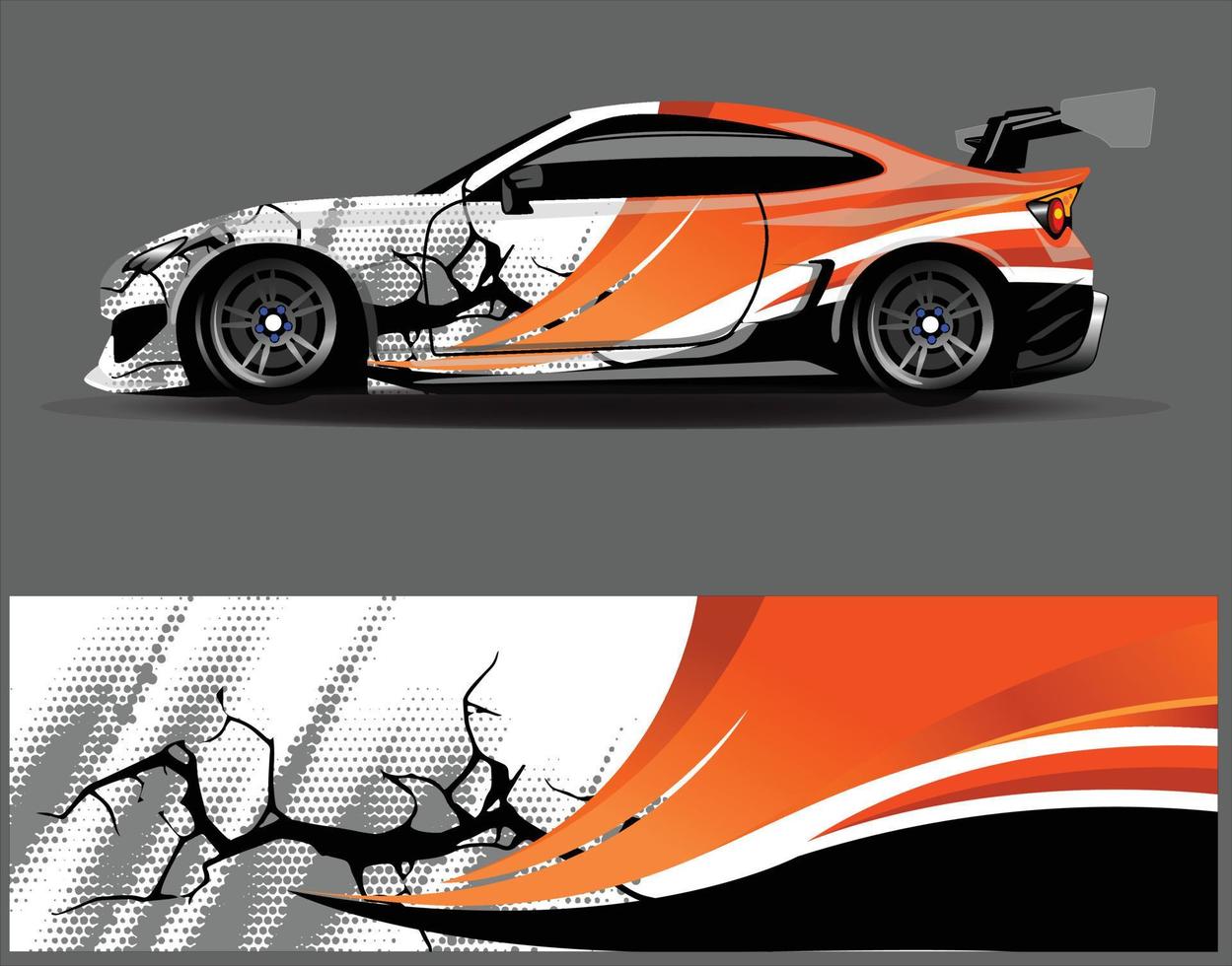 grafik för bil wrap dekal. abstrakt eagle stripe grunge racing och sport bakgrund för racing livery eller daglig användning bil vinyl klistermärke vektor