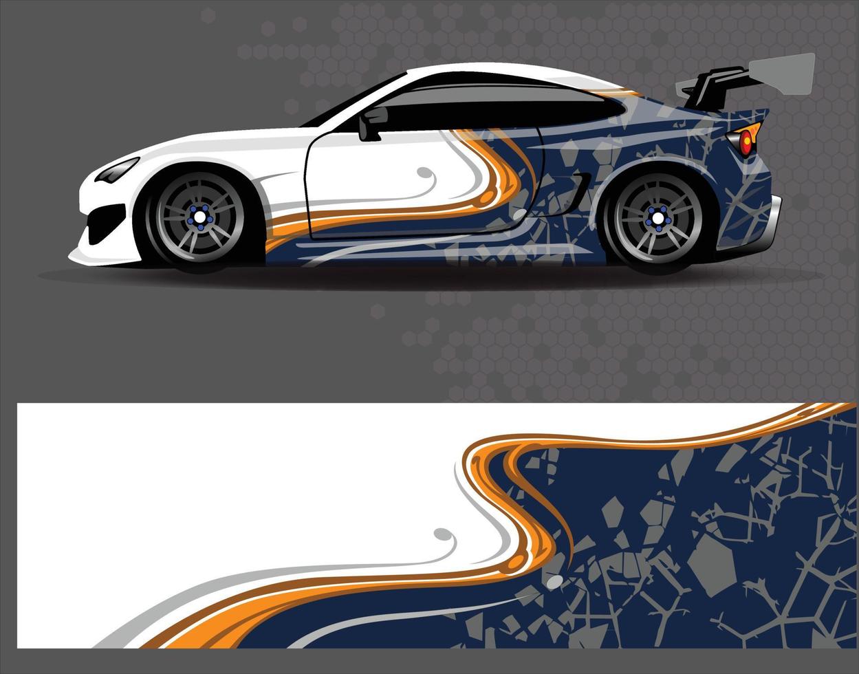 grafik för bil wrap dekal. abstrakt eagle stripe grunge racing och sport bakgrund för racing livery eller daglig användning bil vinyl klistermärke vektor