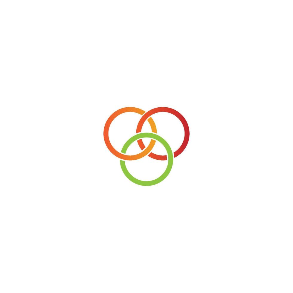 Symbol mit drei Ringen vektor