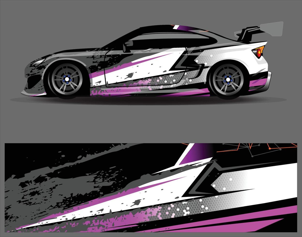 grafik för bil wrap dekal. abstrakt eagle stripe grunge racing och sport bakgrund för racing livery eller daglig användning bil vinyl klistermärke vektor