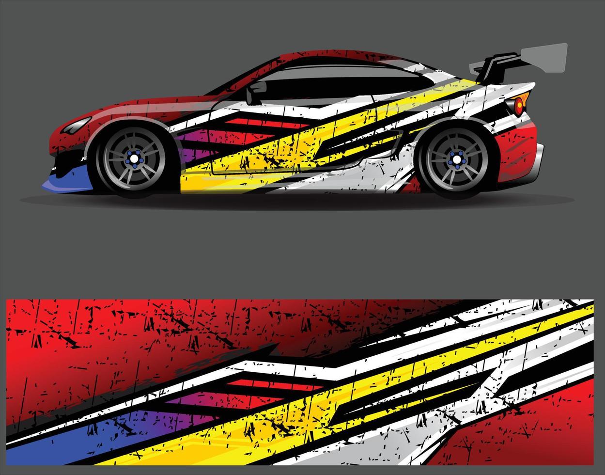 grafisk abstrakt stripe racing bakgrundsdesign för fordonsrallyraceäventyr och bilracinglivery vektor