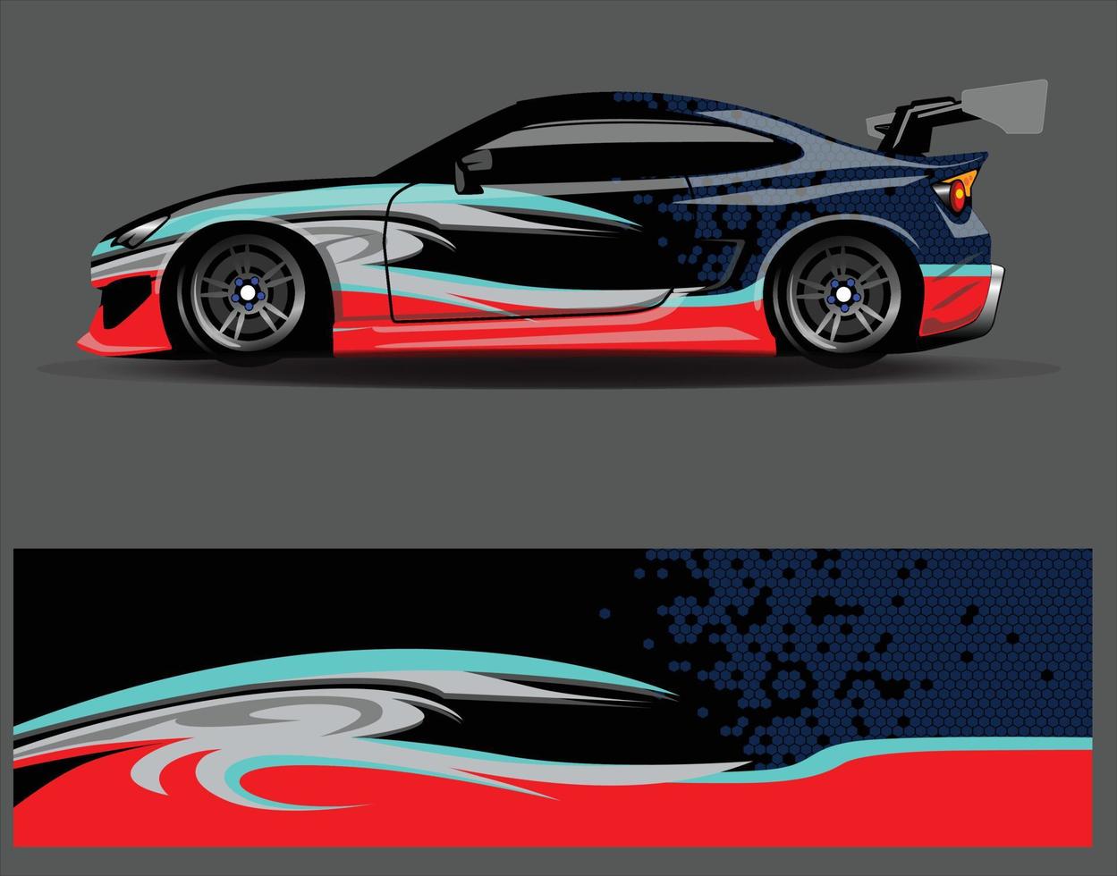 grafik för bil wrap dekal. abstrakt eagle stripe grunge racing och sport bakgrund för racing livery eller daglig användning bil vinyl klistermärke vektor