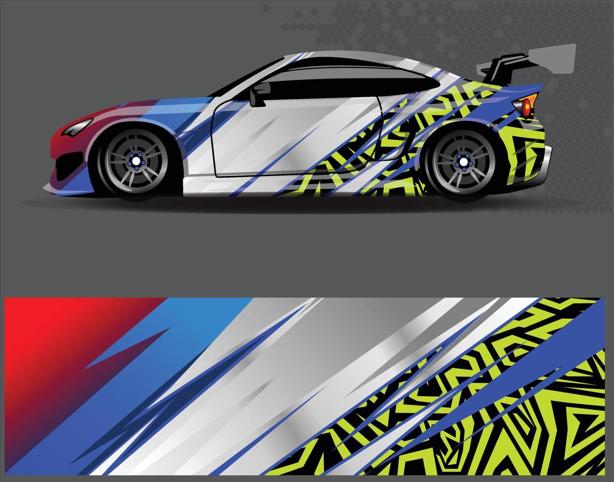 Auto-Wrap-Aufkleber-Grafiken. abstrakter Adlerstreifen-Grunge-Renn- und Sporthintergrund für Rennlackierung oder Auto-Vinyl-Aufkleber für den täglichen Gebrauch vektor