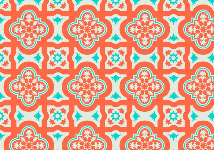 Orange und Teal marokkanischen Muster Hintergrund Vektor