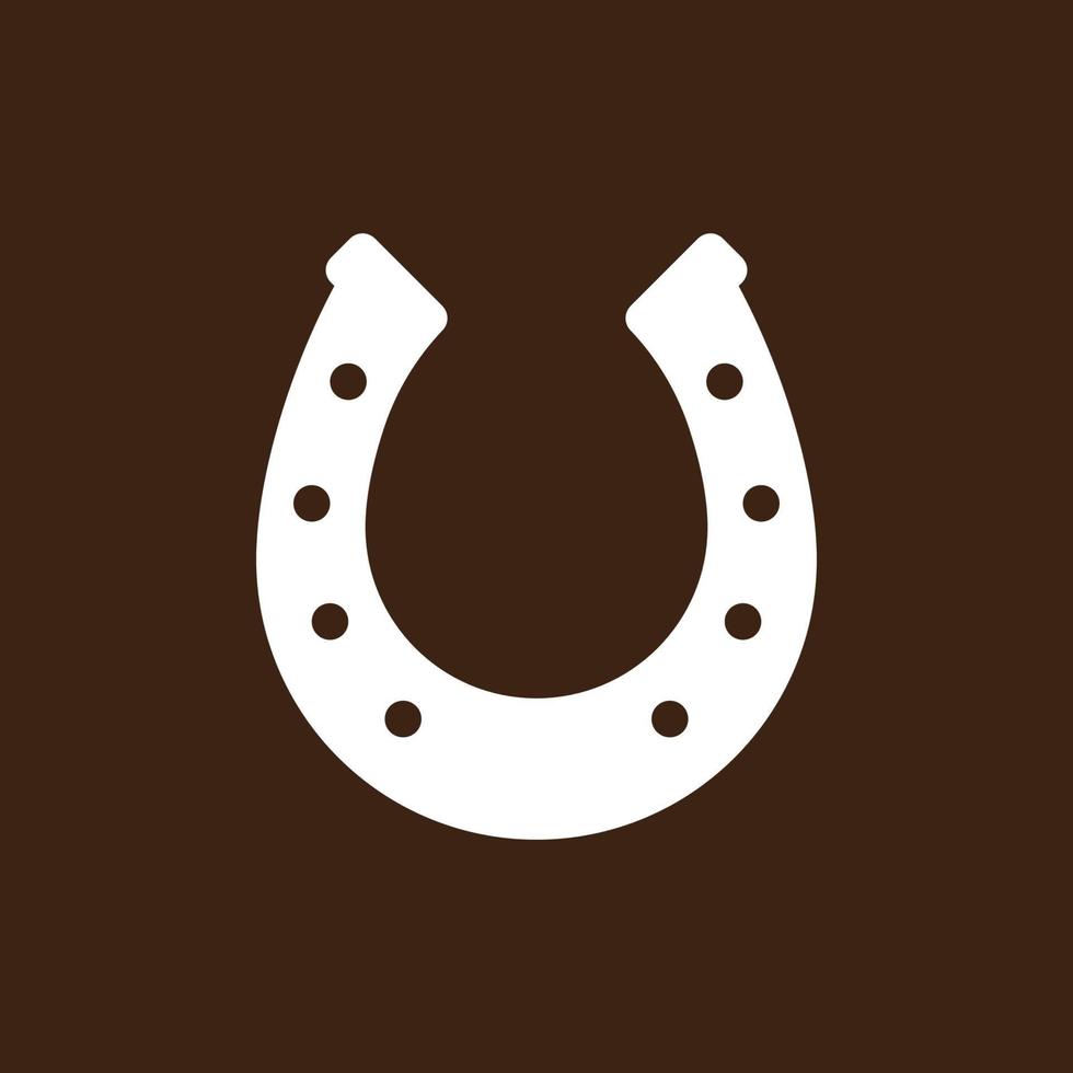 hästsko ikon vektor illustration formgivningsmall.