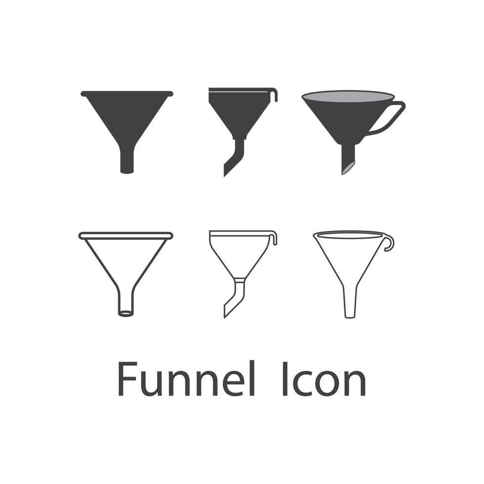 tratt ikon vektor illustration formgivningsmall.