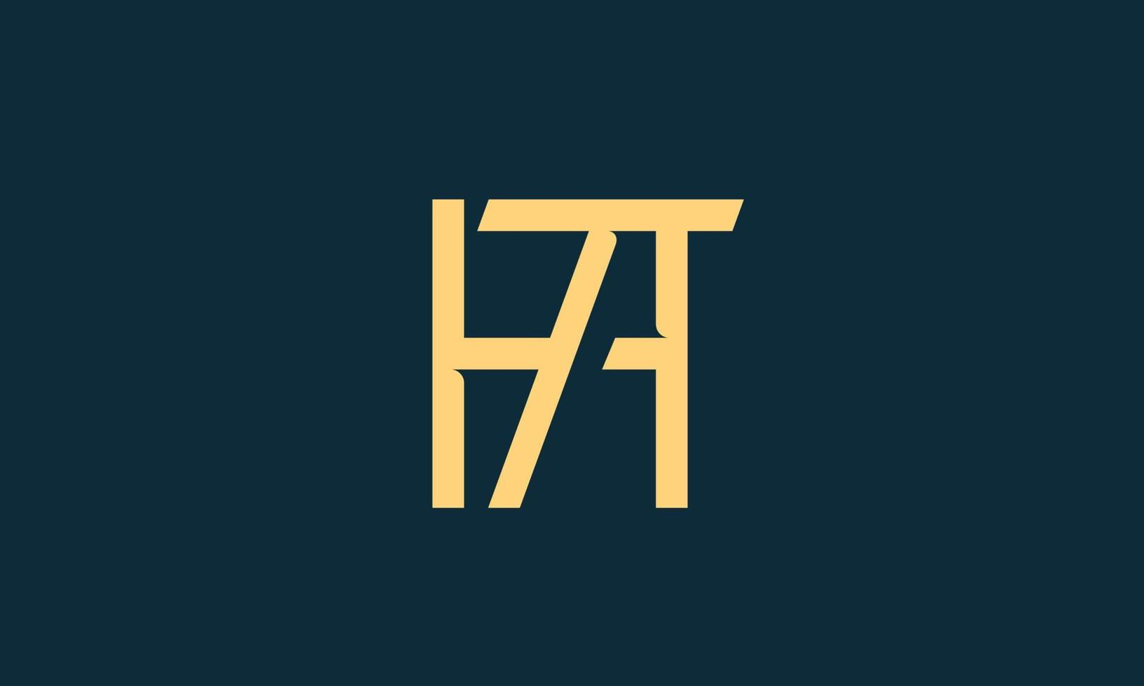 alphabet buchstaben initialen monogramm logo ht, th, h und t vektor
