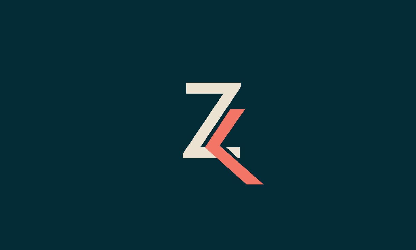 alphabet buchstaben initialen monogramm logo zk, kz, z und k vektor